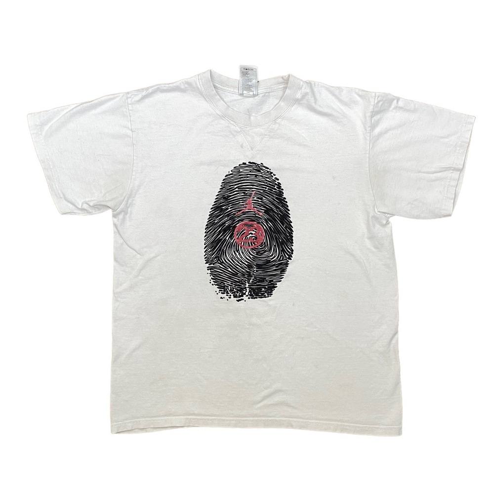 Vintage‎ 00s Y2K Jordan T-Shirt Jumpman Logo Fingerprint Tee Men's Sz M